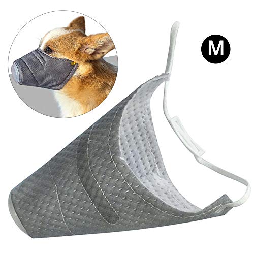 Linkinghome Dog Respirator Muzzle, Dog Protective Muzzle Adjustable Pet Mouth Muzzle Breathable Soft
