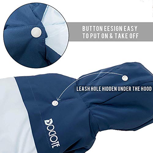 Small Dogs Coat Cozy Warm Hoodie Pet Clothes Warm Puppy Jacket For Cold Weather Cute Dog Apparel Comfortable Stylish Cotton Puppy Winter Coats With Hooded For Dogs Walking Hiking Travel Blue Xl #TOP2