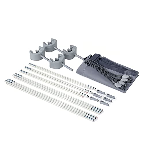 Intex Prism Frame 16.5' X 9' X 4' Oval Above Ground Swimming Pool Set With Filter Pump, Ladder, Pool Cover, And Protective Sun Canopy Shade #TOP2