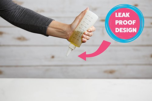 Tovla Plastic Squeeze Squirt Bottles with Leak-Proof White Cap (8-Oz, Set of 4) Ideal for Oil,Condiments, Dressing, Paint, Glue, Crafts, Workshop and Pancake Art