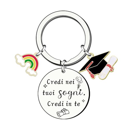 ZYMGUO Regalo Laurea Portachiavi Donna Uomo,Regali Per La Laurea,Regali Laurea
