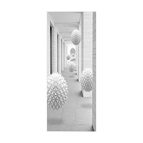 Sticker de porte trompe l'oeil boule 3D déco intérieure imperméable - 7