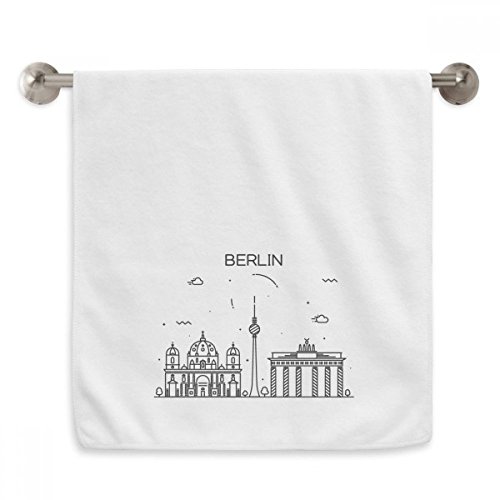 Serviettes moelleuses Berlin architecture absorbantes blanc - 2