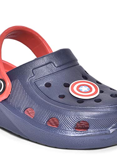 Image of Marvel Avengers by Toothless Kids Boys Navy /Red Clogs