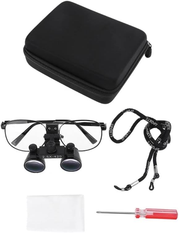 2.5X Loupe Binocular Magnifier Loupes with Metal Frame