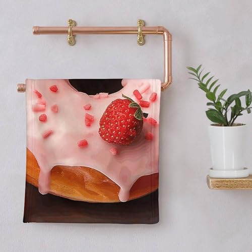 Serviette de bain super douce motif beignet texture premium - 7