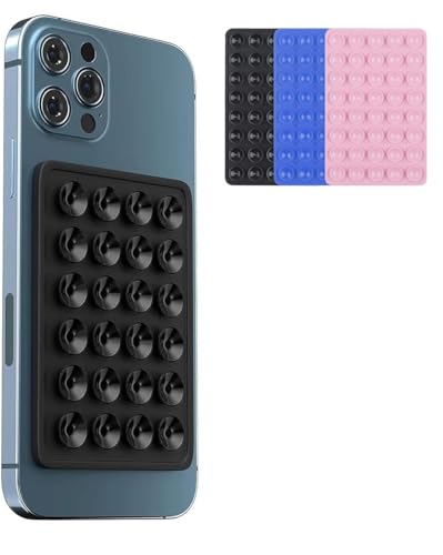 SMART-J Ventosa Multiuso in Silicone per Smartphone – Supporto Universale da Parete, Vetro, Specchi – Reels, TikTok, Selfie – Portatile, Riutilizzabile, per Creator e Giovani – Black/Blue/Pink (3)