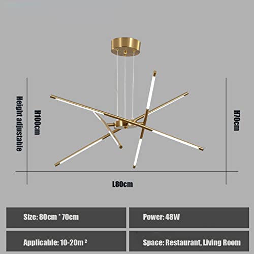 Lustre Spoutnik noir et or à 8 lampes LED dimmables avec télécommande - 2