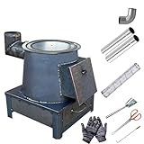 Stufe a Legna in Acciaio, Stufe a Legna da Interno con Canna Fumaria, Riscaldamento e Cottura, per Caccia, Pesca Sul Ghiaccio e Escursionismo