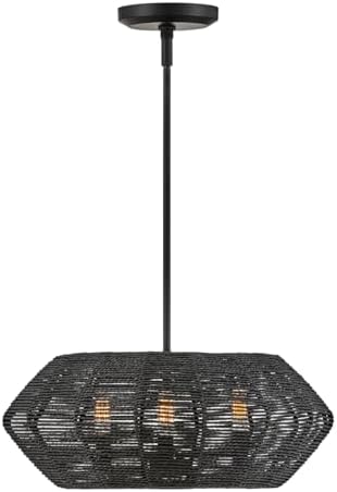 Hinkley Luca Small Convertible Drum Chandelier, Black