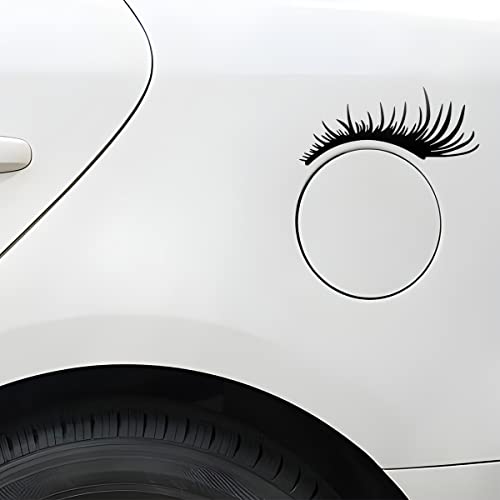 CGEAMDY 2 Paare Abdeckung Scheinwerferblenden, Auto Scheinwerfer Augenbrauen Augenlider Trim, Augenbrauen Scheinwerfer Aufkleber Wimpern Autoaufkleber(Schwarz)