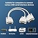PNGKNYOCN DB9 Y Splitter Cable DB9 9 Pin 1 Male to 2 Male Rs232 Serial Splitter Adapter Straight-Through Cable for Connect Various Serial Interface Devices 30cm