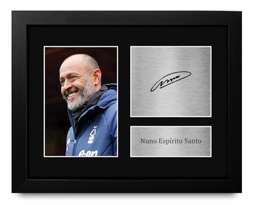 HWC Trading Nuno Espírito Santo Manager Gifts Printed Signed Autograph Picture for Soccer Fans and Supporters - US Letter Framed (ID-007127)