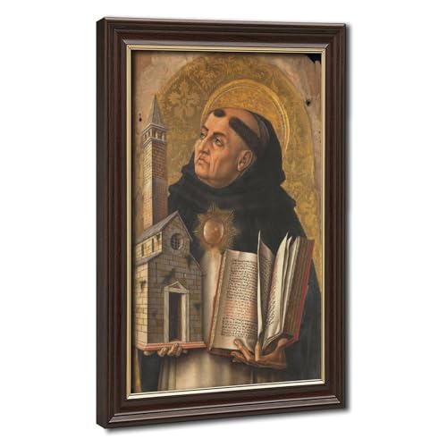 Impression sur toile St Thomas d'Aquin avec cadre suspendu 20x30 cm