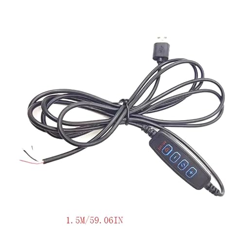 Controlador LED 5V de 2 canales con cable atenuador de 4 teclas y tres tonos 3