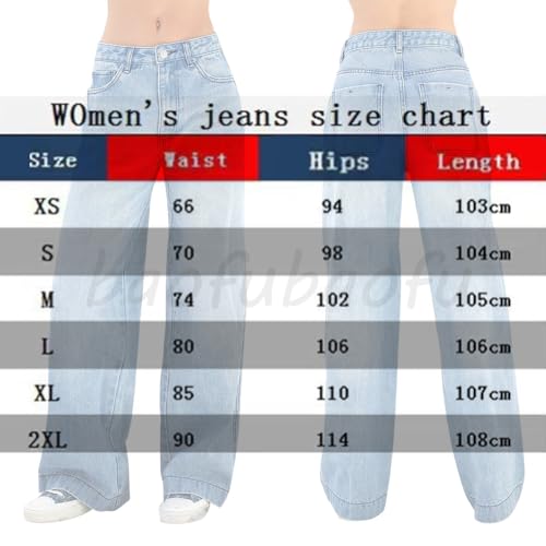 Women's Fashion High Waist Loose Wide Leg Stretch Comfort Jeans, Sweatpant Jeans Women2