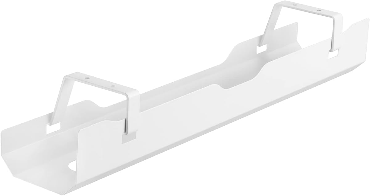 conecto Cable Holder Desk Steel Cable Management Under Table 60 cm | Cable tray for mounting on the table for organising cables, sockets and extensions