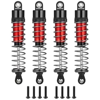 Runup amortisseurs 80 mm aluminium pour crawler 1/10 rouge