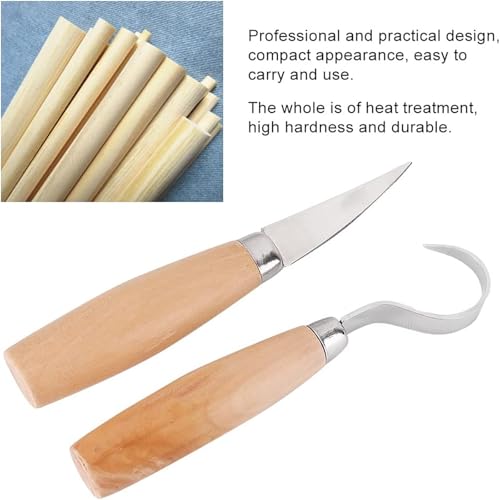 Image of Wood Carving Tools, 2Pcs Carving Set for Whittling Wood Crafts, Wood Carving Tools Set,Ergonomic Handle for Comfort,Sharp for Soft /Hard Woods,Ideal for Beginners and DIY Hobbyists