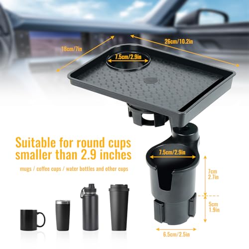 Portavasos para auto con bandeja extraíble y soporte para teléfono miniatura 2