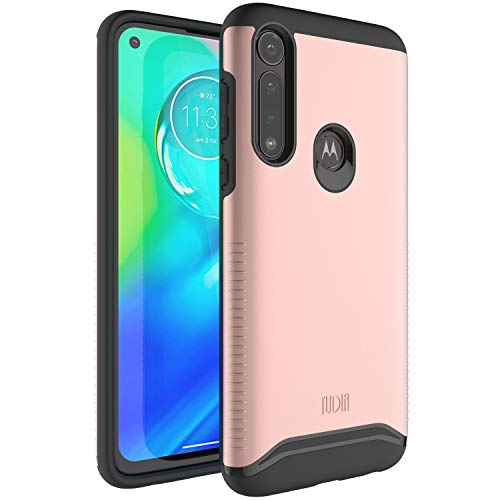 TUDIA DualShield Designed for Moto G Power 2020 Case, [Merge] Shockproof Tough Dual Layer Hard PC Soft TPU Slim Protective Case - Rose Gold