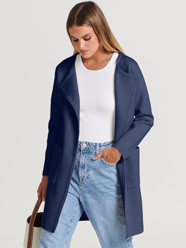 Image of ANRABESS Womens Cardigan Sweater Open Front Knit Long Coatigan Dressy Casual Jacket Coat 2026 Fall Outfits Classy Clothes