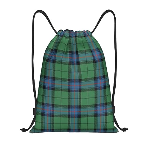 KWQDOZF Mochila con cordón Bolsa de Cuerdas Bruce Modern Tartan Sackpack para Deportes Gimnasio Pequeño