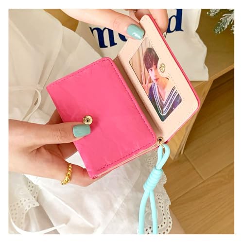 Lanyard Wallet Women Small Compact Tri-fold Pocket Mini Heart Candy Purse3