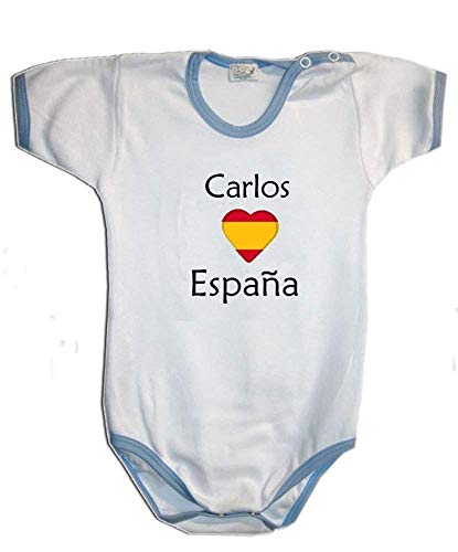 Zigozago - Zigozago - Body Bébé ESPAGNE avec nom de bébé personnalisé - 100% coton