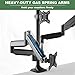 UPGRAVITY Triple Monitor Stand for Three Computer Screens up to 32”, Heavy Duty C-Clamp Base, Fully Adjustable Gas Spring 3 Monitor Desk Mount Arms Hold up to 30.9 lbs Each