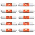 Express Water – 10 Pack Post Activated Carbon Water Filter Replacement – 5 Micron – 10 Inch – Under Sink and Reverse Osmosis System