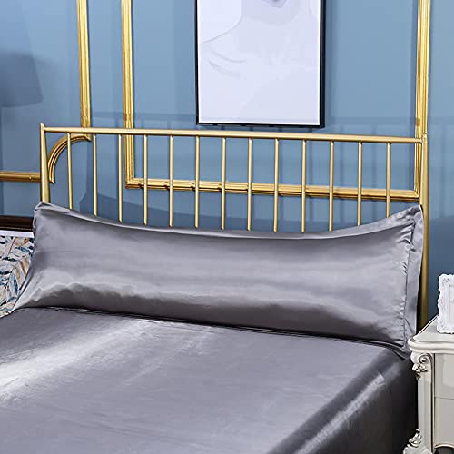 Taie d'oreiller soie satin longue 48x120cm multicolore pour oreiller et traversin