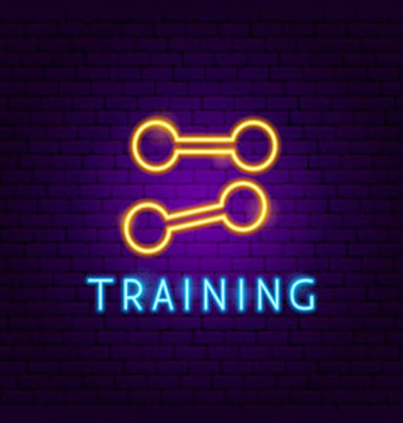 BPA Training Neon Light, Sports Club, Bodybuilding, Dumbbells, Multicolour, LED, 60x50 cm