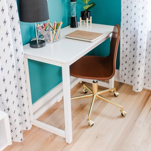 Max & Lily Solid Wood Desk, 40 Inches, White by Max & Lily - Used condition - US$60.08