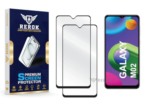 Image of Gorilla Tempered Glass Screen Protector Compatible with Samsung Galaxy M02 [Pack of 2] | Edge-to-Edge, Bubble-Free, Case Friendly, Easy Installation Kit