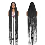 SUPERNOVA 60 Inch Super Long Knotless Box Braided Wig Handmade Full Lace Square Knotless Boho Braided Wigs For Black Women Synthetic Hair Boho Braids Wig With Baby Hair Outdoorfun Wigs