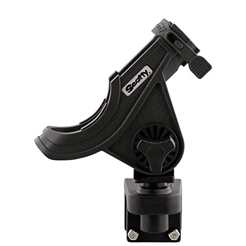 Scotty #284-Bk Baitcaster/Spinning Rod Holder W/ #243 Square Rail Mount , Black #TOP1