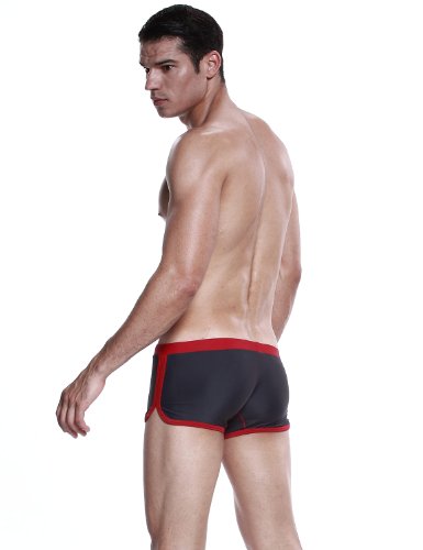 SEOBEAN Mens Low Rise Sexy Swimwear Trunk Boxer Brief Swimsuit 9 Colors3