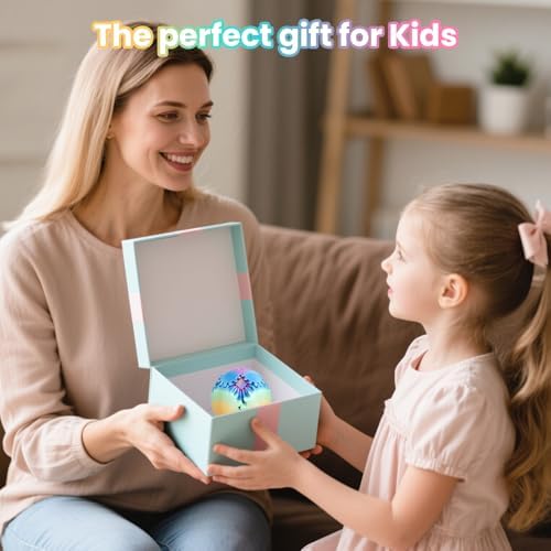 Gear Ball, 3D Printed Gear Sphere Fidget Toy, Sensory Stress Relief Ball for Kids and Adults, ADHD Autism Desk Toy Stocking Stuffer Unique Fun Office White Elephant Gift (Candy Color-1, 2.6 inches) — view 5