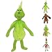 Kids The Grinch Toys Giocattoli di Natale Grinch Dog Set Regalo di Peluche per Cani Peluche Creativi Animali di Peluche Peluche Regalo di Grinch per Il Compleanno di Natale (Scarf Grinch, 30cm)