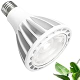 18W LED植物育成ライト、E26口金、フルスペクトル、5,800 K、高演色性、種まき・成長用省エネ植物育成ライト、長寿命、ホワイト