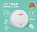 10 Year Battery Smoke Detector Alarm, with Photoelectric Sensor, Auto Test