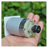 SHANGMAOYO Mini Moteurs DC Moteur Double Arbre 555 Aimant Permanent Petit Moteur 1 2V / 24V 2700-5400RPM pour Micro générateur avec MXL Roue synchrone Outils mécaniques