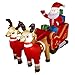 Produktbild Selbstaufblasbarer XXL Weihnachtsmann mit Schlitten LED Beleuchtet 240 x 90 x 155 cm Santa Claus Rentiere Weihnachtsdekoration Weihnachtsdeko Gartenbeleuchtung Gartendekoration