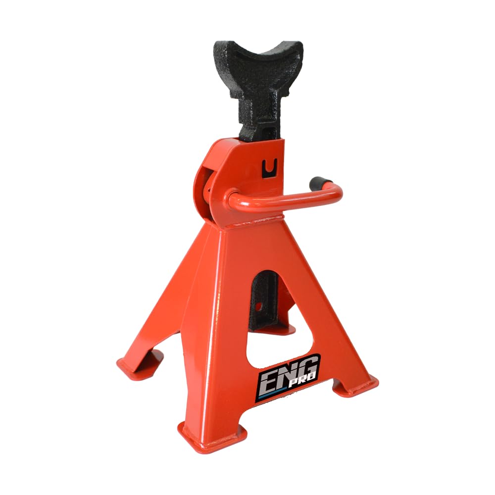 Coppia di cavalletti 3 T Tonnellate TON, martinetti Professionali Crick Supporti per Auto, Camper Paio di cavalletti di Sostegno per Officina Garage – MA CV C030 – ENG PRO