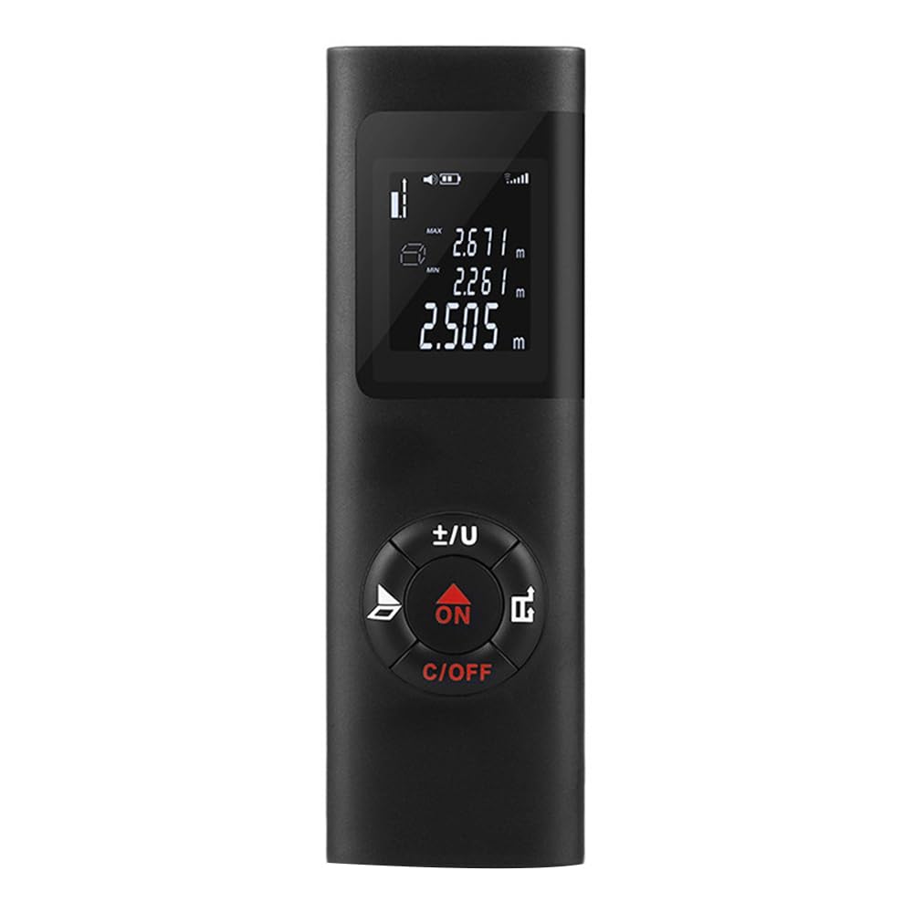 TopHomer JQ40 Télémètre Laser, Mesureur Numérique Portable à Rétroéclairage LED, Outil Portatif pour Mesure de Distance/Superficie/Volume