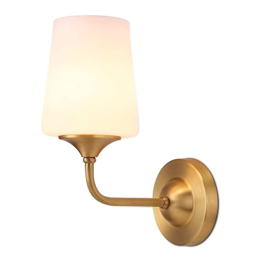 Aplique de vidrio europeo de lujo con acabado dorado retro para villas