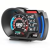 ChoiQua OBD2 メーター マルチメーター タコメーター 速度 水温 電圧 ブースト計 故障診断 警告機能 3.5インチ リアルタイム表示 日本語対応