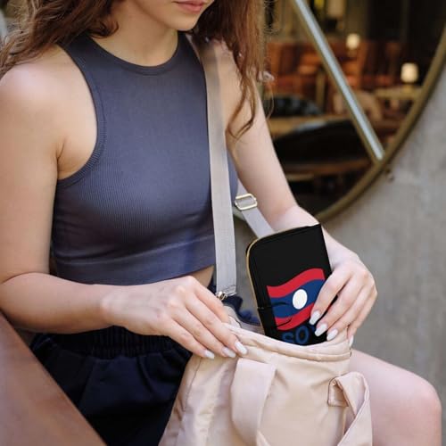 Flag of Laos Long Wallet for Women Men Purses Coin Pouch Credit Card Holder Organizer 6