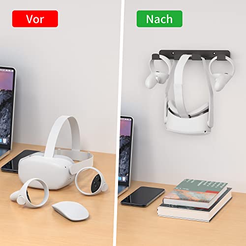 SOKUSIN Wandhalterung Kompatibel mit VR Headset und Controller - Universelle Halter Passend für Oculus Quest2/ Quest/ Rift/ Rift-S (Ohne VR-Gerät) (Schwarz) - Image 4